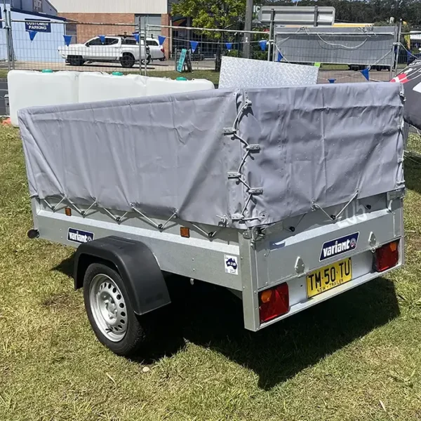 Lightly Used 205 S1 Small Box Trailer with 500mm Plate Side Kit and Tarp