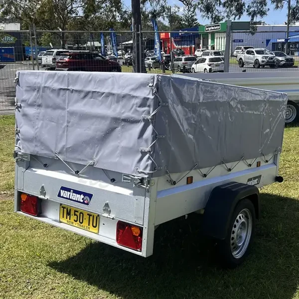 Lightly Used 205 S1 Small Box Trailer with 500mm Plate Side Kit and Tarp